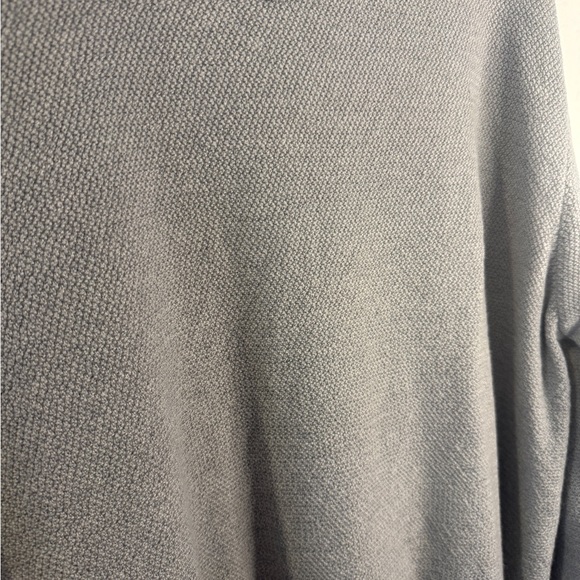 Allen Edmonds Merino Wool 1/4 Zip Sweater Gray XL 2XL Made in Italy Waffle Knit - Picture 12 of 13